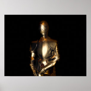 Poster Cavaleiro na armadura de brilho