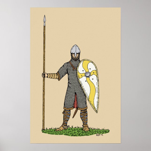 Poster Cavaleiro Normando Medieval Por Volta de 1066 (Frente)