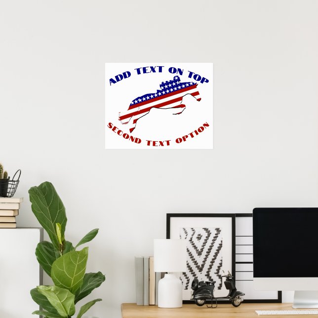 Poster Cavaleiro Patriótico dos EUA (Escritório em casa)