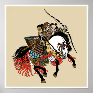 Poster Cavaleiro-samurai japonês