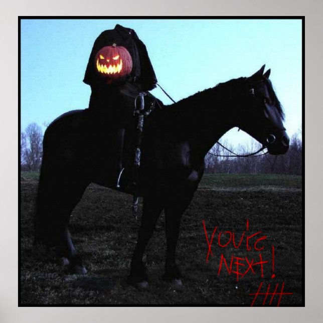 Poster Cavaleiro sem cabeça com BloodyAutografe (Frente)