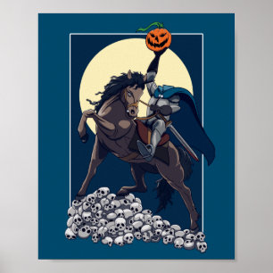 Poster Cavaleiro sem Cabeça e Sonolento   Halloween