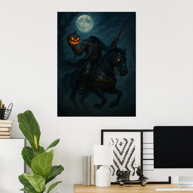 Poster Cavaleiro Sem Cabeça Steampunk Gótico (Escritório em casa)
