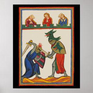 Poster Cavaleiros De Combate Em Um Torneio, 14