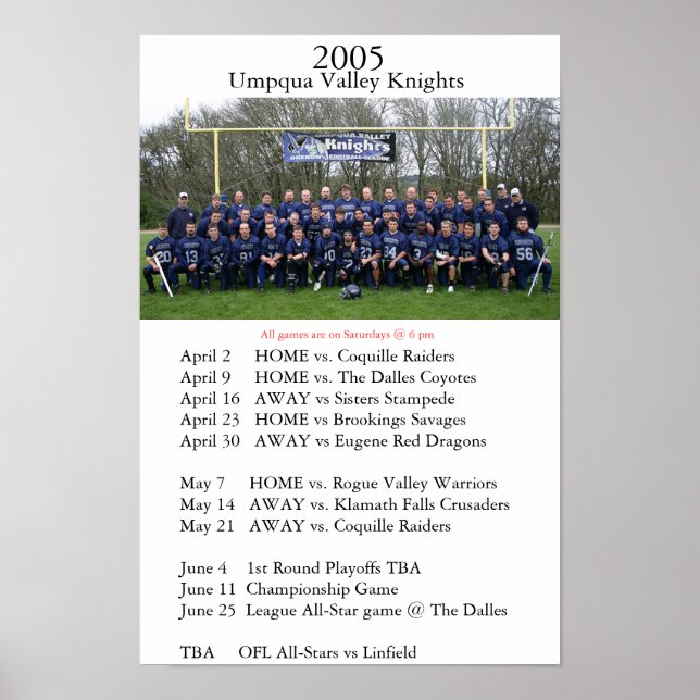 Poster Cavaleiros do Vale do Umpqua 2005 (Frente)