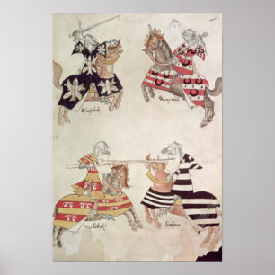Poster Cavaleiros Jousting, de Livro do senhor Thomas