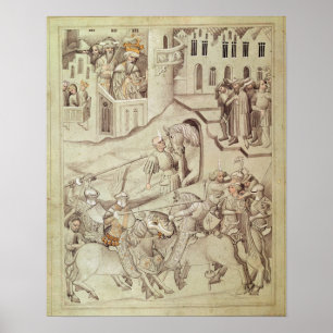 Poster Cavaleiros que jousting possivelmente no hipódrom