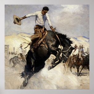 Poster “Cavalgada Agradável” Arte Ocidental por WHD Koern
