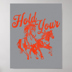 Poster Cavalgada Vintage Ocidental Cowgirl Cowboy Rodeio
