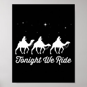 Poster Cavalgamos Hoje à Noite Camelo Cristão de Natal