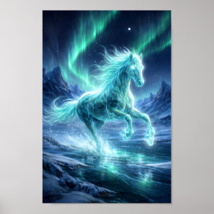 Poster Cavalgando Espírito Celestial Cavalo Sob o Norte V