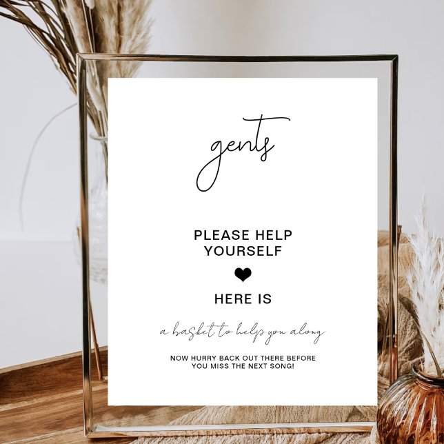 Poster Cavalheiros Bathroom Felicita a Festa de casamento (Criador carregado)