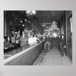 Pôster Cavalheiros No Bar, 1910. Foto Antiga