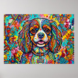 Poster Cavalier King Charles Spaniel Arte Popular Neo-Pop