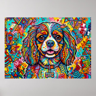 Poster Cavalier King Charles Spaniel Arte Popular Neo-Pop