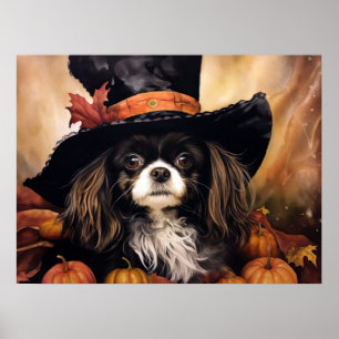 Poster Cavalier King Charles Spaniel de Halloween