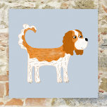 Poster Cavalier King Charles Spaniel Dog<br><div class="desc">Um belo desenho do cão Blenheim Cavalier King Charles Spaniel para fazer amantes de os animais sorrir. Arte original de Nic Squirrell.</div>