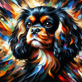 Poster Cavalier King Charles Spaniel Dog Acrylic Impressã