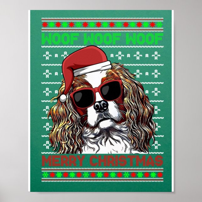 Poster Cavalier King Charles Spaniel Dog Feliz Chris (Frente)