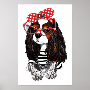 Poster Cavalier King Charles Spaniel From Paris With Love