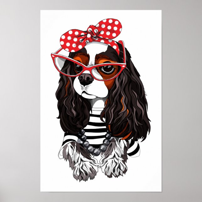 Poster Cavalier King Charles Spaniel From Paris With Love (Frente)
