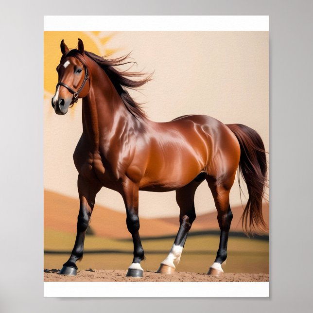 Poster cavalo americano (Frente)