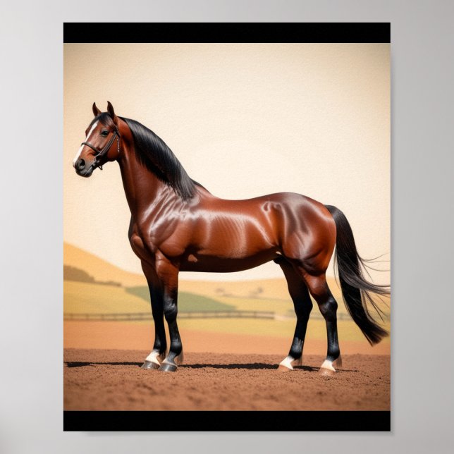 Poster cavalo americano (Frente)