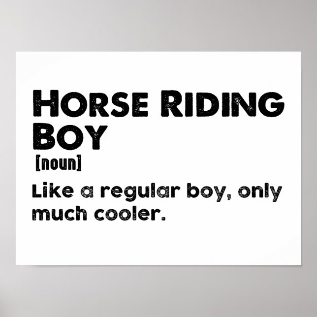 Poster Cavalo Andando Engraçado Definição de Cavaleiro Ca (Frente)