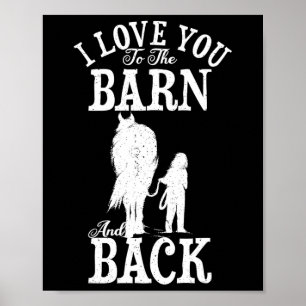 Poster Cavalo Andando Fazendeiro Que Te Amo Ao Celeiro A