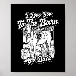 Poster Cavalo Andando - Horseback Eu Te Amo Ao Barn An