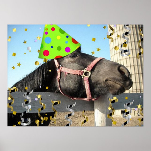 Poster Cavalo-animal de festa (Frente)