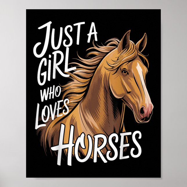 Poster Cavalo Apenas Uma Menina Que Ama Cavalos (Frente)