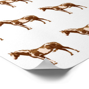 Poster Cavalo Appaloosa Equestre Aquarela Animal