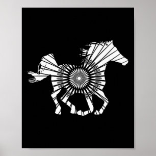 Poster Cavalo Árabe - Presente de Resistência à Corrida d
