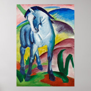 Poster Cavalo Azul, Pintura Famosa