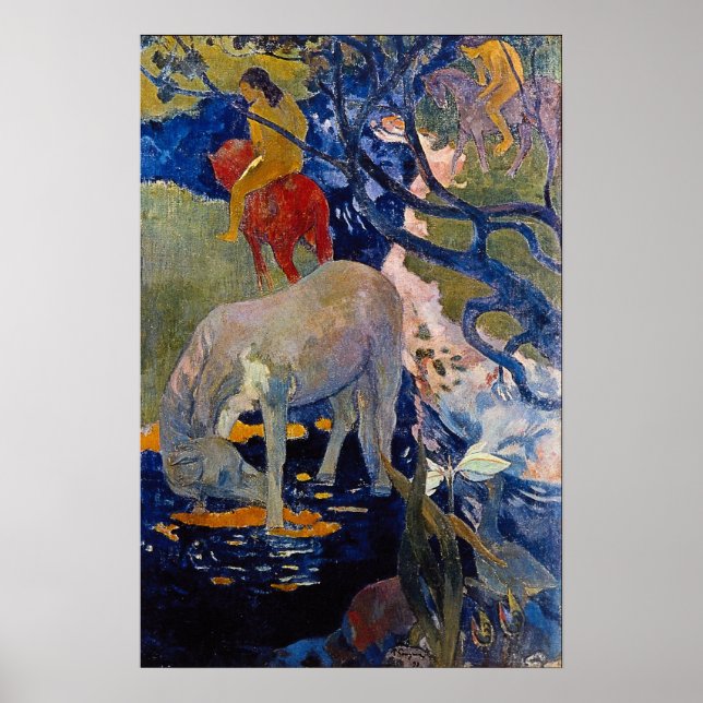 Pôster Cavalo Branco de Paul Gauguin (Frente)