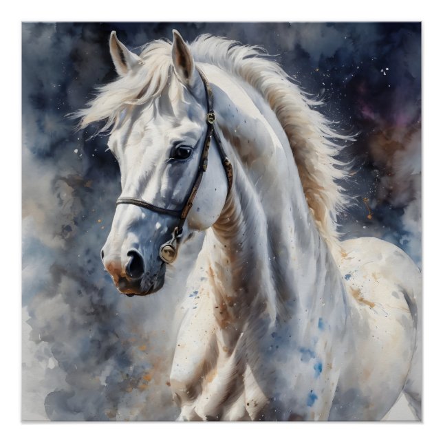 Pôster Cavalo branco n.o 12 (Frente)