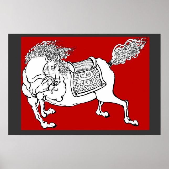 Poster Cavalo Chinês (Frente)