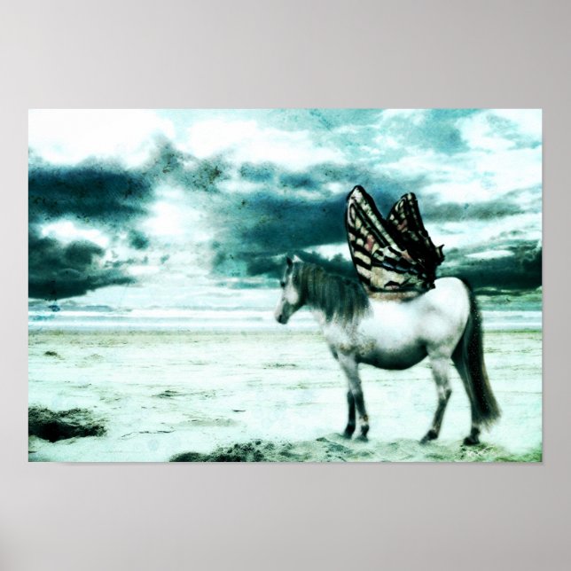 Poster cavalo com asas (Frente)