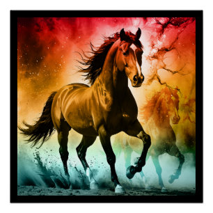 Pôster Cavalo correndo 