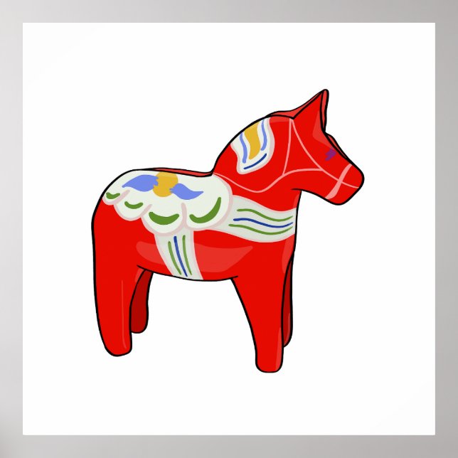 Poster Cavalo Dalecarliano (Frente)