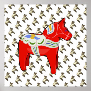 Poster Cavalo Dalecarliano