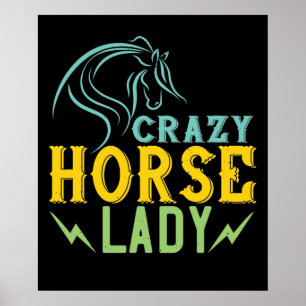 Poster Cavalo - Dama do Cavalo Louco