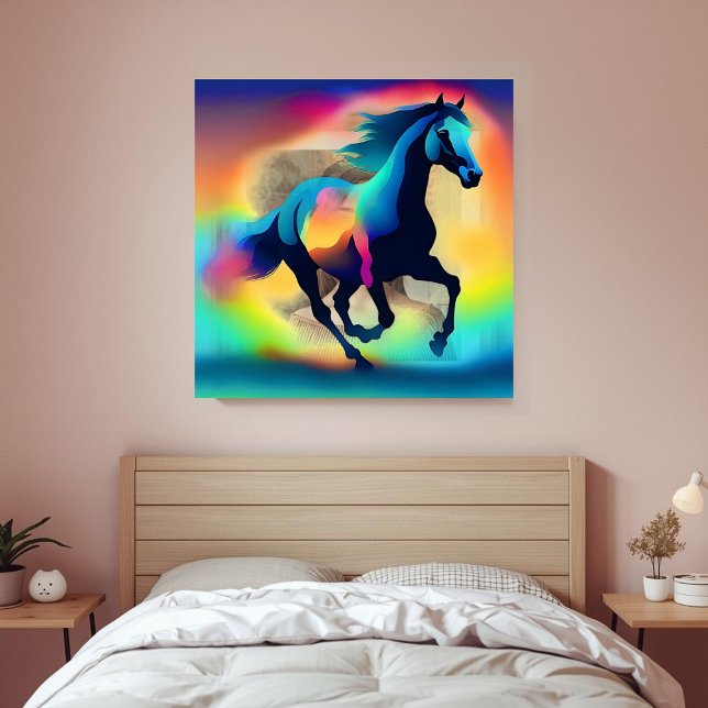 Poster Cavalo de coloração aquosa colorida (Criador carregado)