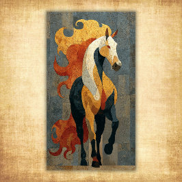 Poster Cavalo de Fogo Abstrato – Arte Eqüina Moderna e Ou