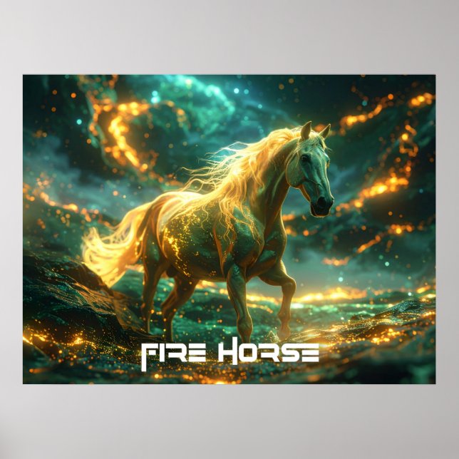 POSTER CAVALO DE FOGO - ZODÍACO CHINÊS -  (Frente)