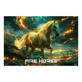 PÔSTER CAVALO DE FOGO - ZODÍACO CHINÊS -