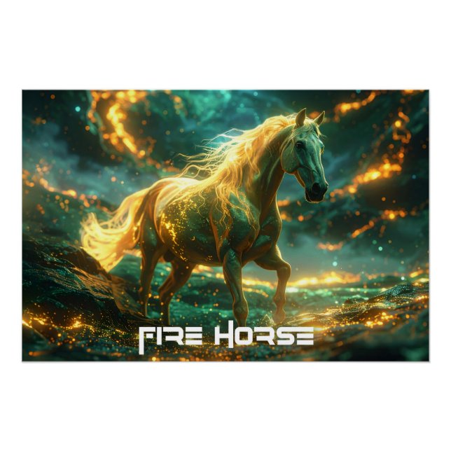 PÔSTER CAVALO DE FOGO - ZODÍACO CHINÊS -  (Frente)