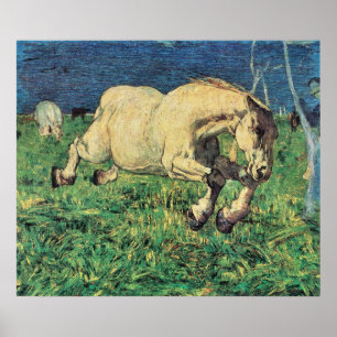 Pôster Cavalo de galope por Giovanni Segantini, arte do