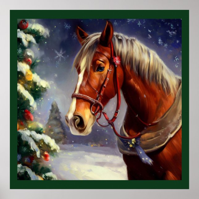 Poster Cavalo de Natal 1 (Frente)